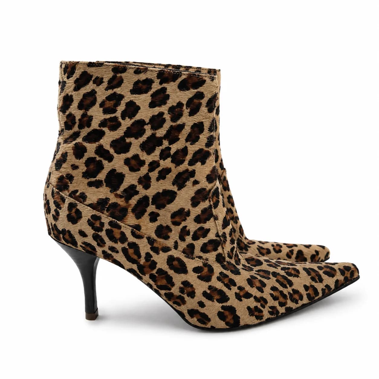 ..Bota Ankle Boot Animal Print Onça Couro Legítimo Feminina 37