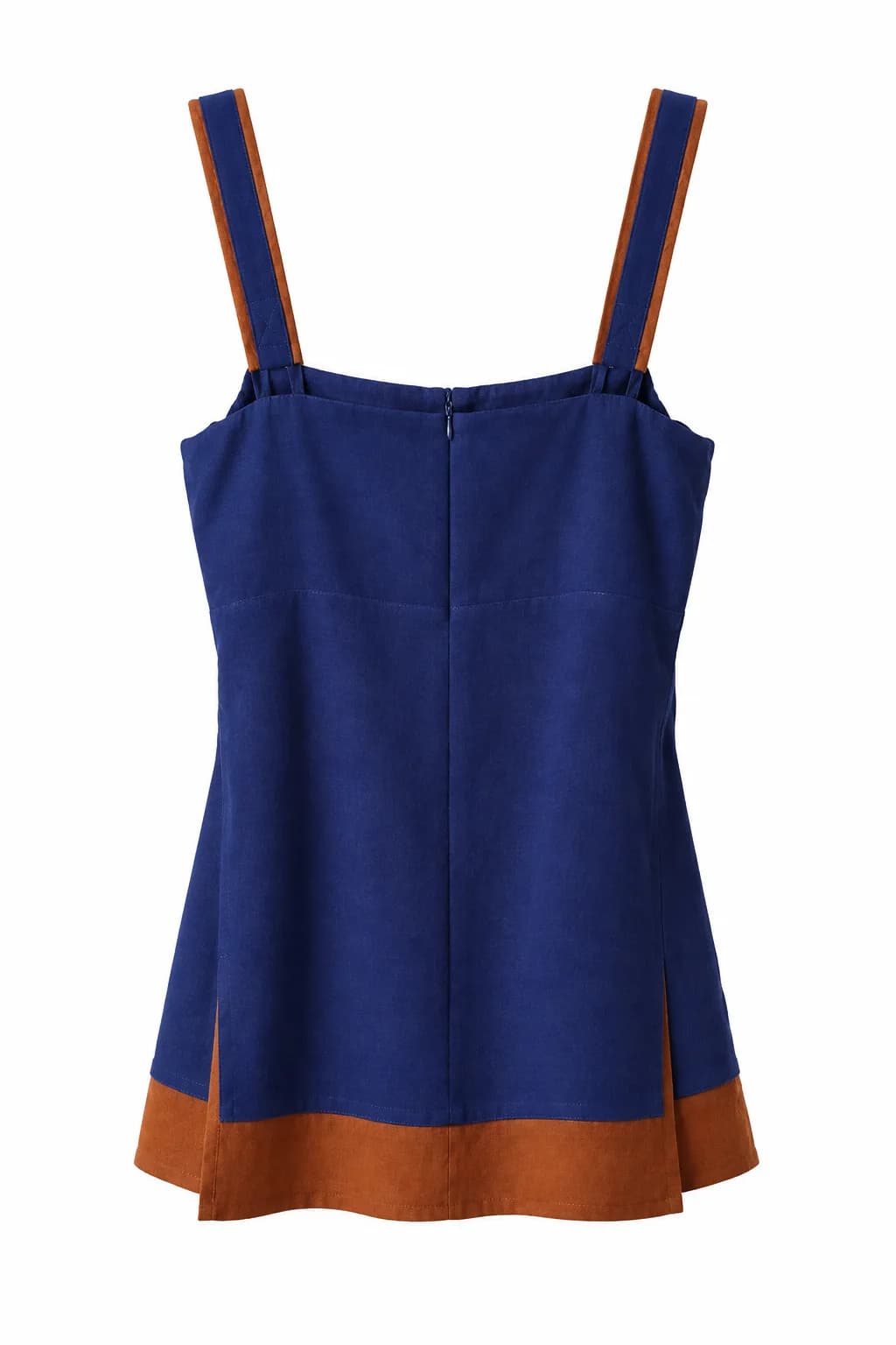 Blusa Raiz Azul-Marinho com Detalhes Caramelo Tamanho G | RE.USE